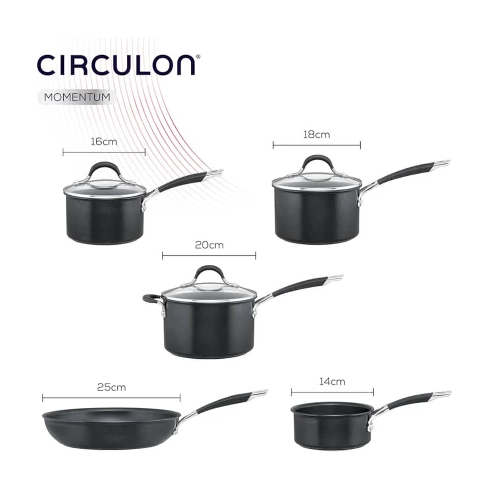 CIRCULON MOMENTUM ANODIZED 5PC COOKWARE SET