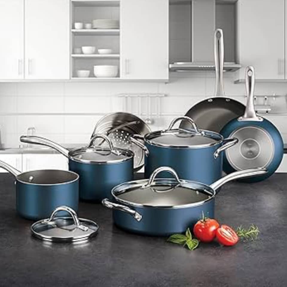 TRAMONTINA NON STICK 11PCS COOKWARE SET BLUE