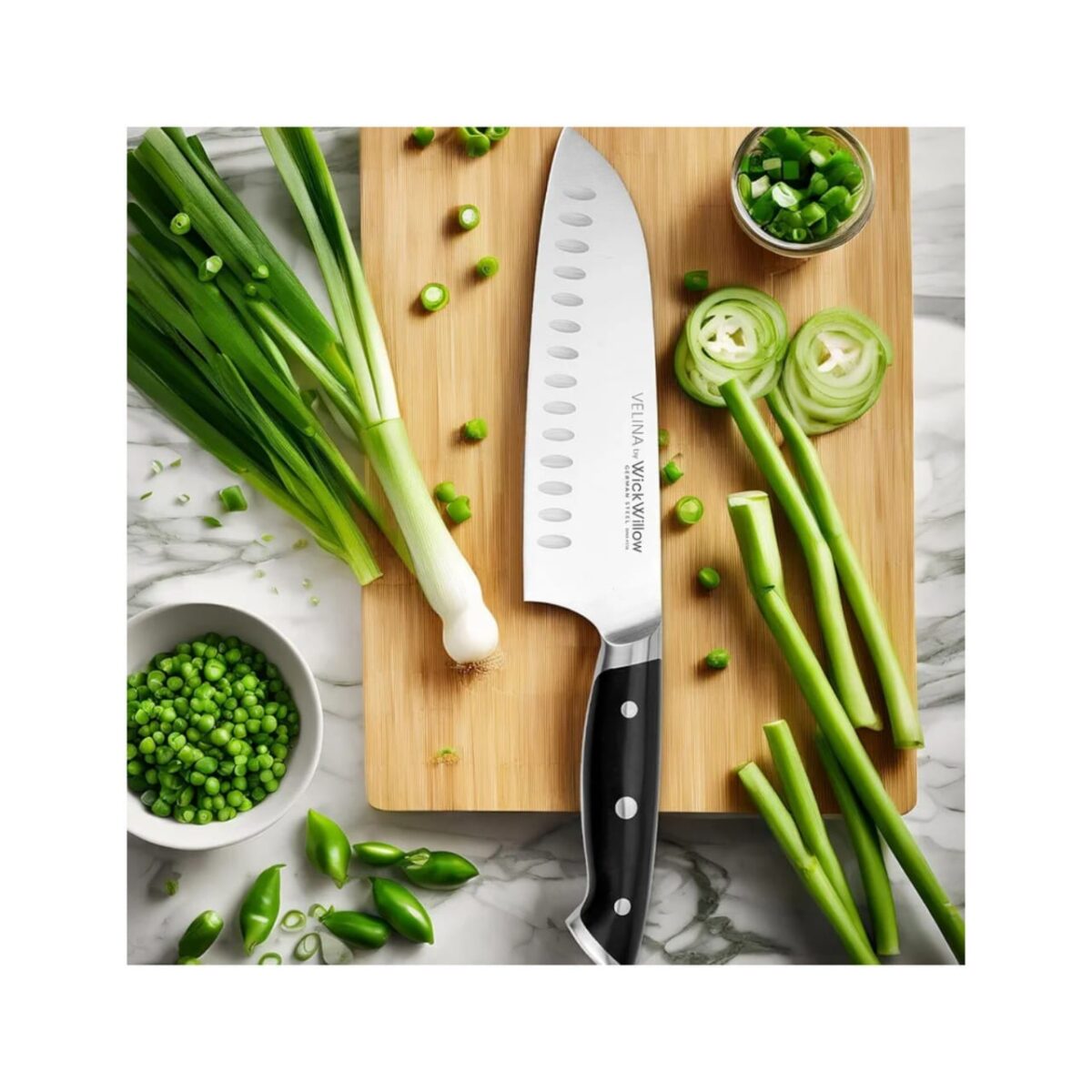 WICKWILLOW 8” GERMAN STAINLESS STEEL SANTOKU KNIFE