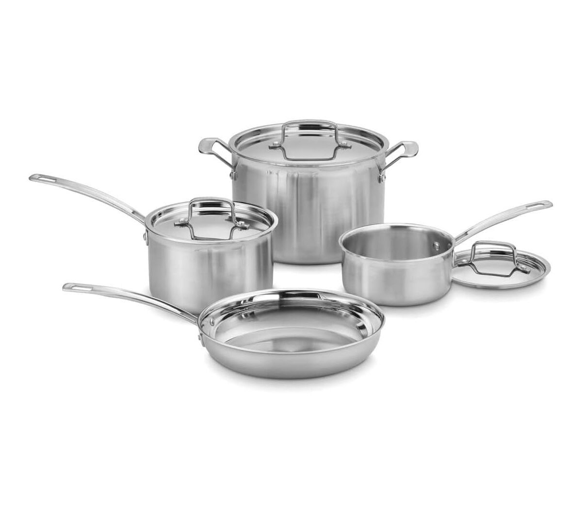 CUISINART 7PCS MULTI-CLAD PRO STAINLESS STEEL COOKWARE SET