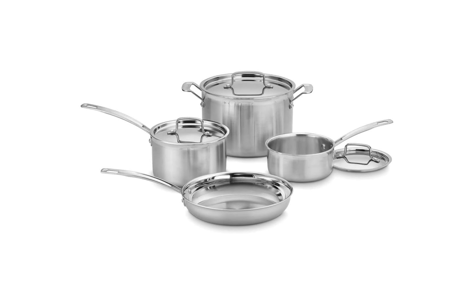 CUISINART 7PCS MULTI-CLAD PRO STAINLESS STEEL COOKWARE SET 1
