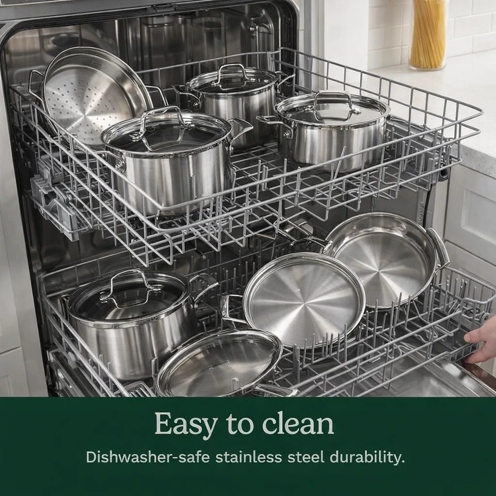 CUISINART MULTI-CLAD PRO-TRI-PLY STAINLESS STEEL 12PCS COOKWARE SET