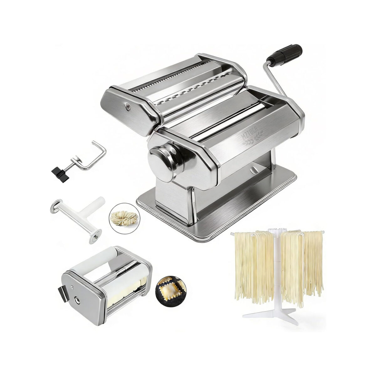 MZTOGR PASTA MAKER MACHINE WITH 9 ADJUSTABLE SETTING