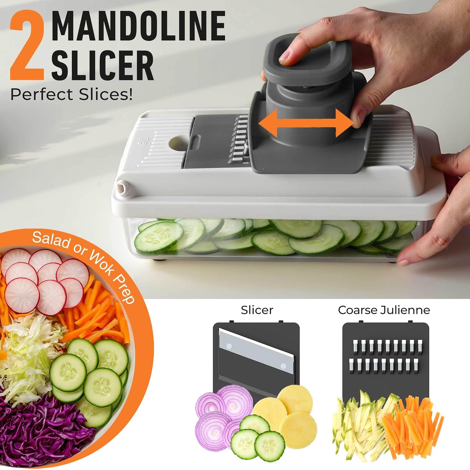 MUELLER 6 BLADES VEGETABLE CHOPPER MANDOLINE SLICER 4